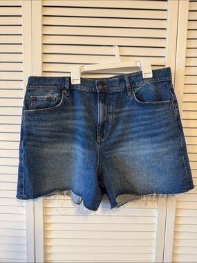 LOFT Medium Blue Denim Cutoff Shorts